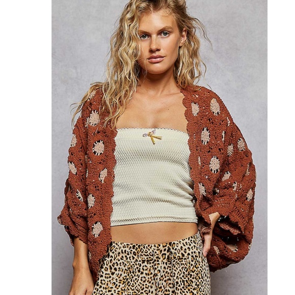 "The Koda" Rust Batwing Cardigan - Picture 1 of 3